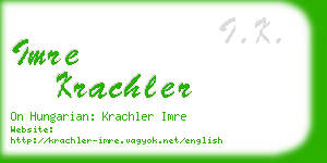 imre krachler business card